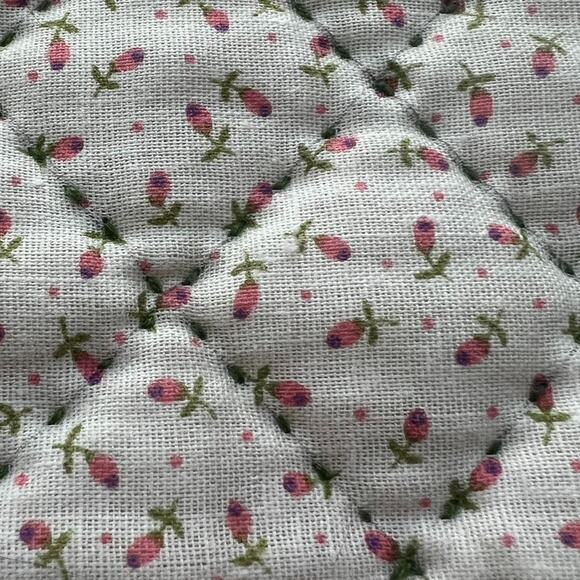 Vintage Quilted Bedspread Cotton Kids Butterfly Reversible Hand Stitched - Picture 3 of 12